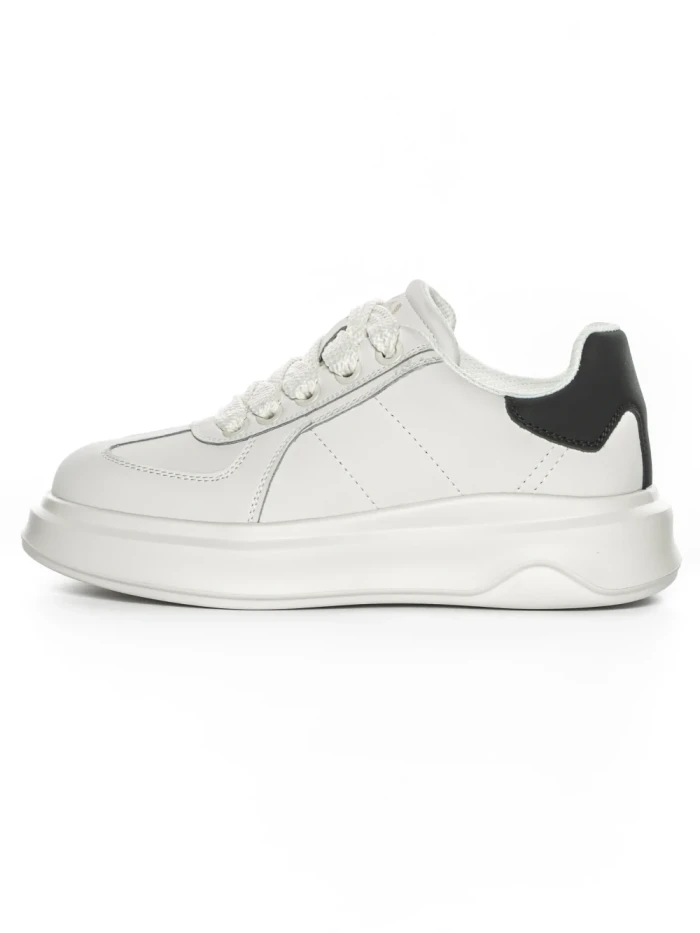 Pantofi Sport Dama din piele naturala FP26309 WHITE-BLACK | ADVANCER