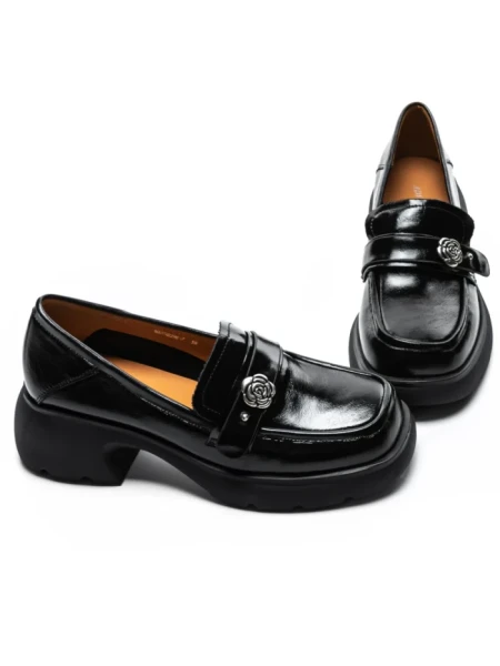 Pantofi Casual Dama din piele naturala 558058-7 BLACK | ADVANCER