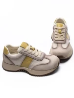 Pantofi Sport Dama din piele naturala KM3309 YELLOW | ADVANCER