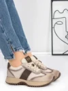 Pantofi Sport Dama din piele naturala KM3309 COFFEE | ADVANCER