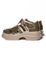 Sandale Dama din piele naturala 10668 KHAKI | ADVANCER