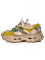 Pantofi Sport Dama din piele naturala HY2986 CREAM-GREY | FRANCO GERARDO