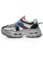 Pantofi Sport Dama din piele naturala HY2986 CREAM-PURPLE | FRANCO GERARDO