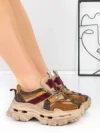 Pantofi Sport Dama din piele naturala HY2986 APRICOT-WINE | FRANCO GERARDO