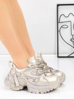 Pantofi Sport Dama din piele naturala 918-1 CHAMPAGNE | FRANCO GERARDO