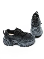 Pantofi Sport Dama din piele naturala 918-1 BLACK-GREY | FRANCO GERARDO