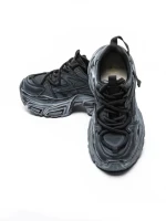 Pantofi Sport Dama din piele naturala 918-1 BLACK-GREY | FRANCO GERARDO