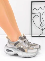 Pantofi Sport Dama din piele naturala HY2122 GREY | FRANCO GERARDO