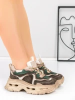 Pantofi Sport Dama din piele naturala HY2926-1 GREEN | FRANCO GERARDO