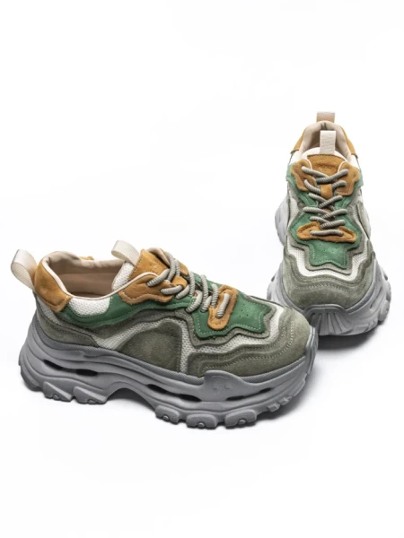 Pantofi Sport Dama din piele naturala HY2926-1 LIGHT GREEN | FRANCO GERARDO