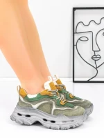 Pantofi Sport Dama din piele naturala HY2926-1 LIGHT GREEN | FRANCO GERARDO