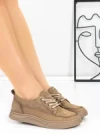 Pantofi Sport Dama din piele naturala 2535 KHAKI | FRANCO GERARDO