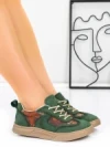 Pantofi Sport Dama din piele naturala 2536 GREEN | FRANCO GERARDO