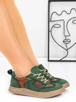 Pantofi Sport Dama din piele naturala 2536 GREEN | FRANCO GERARDO