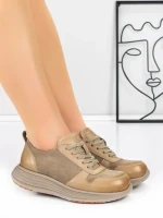 Pantofi Sport Dama din piele naturala 16-2 APRICOT | FRANCO GERARDO
