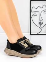 Pantofi Sport Dama din piele naturala 16-2 BLACK | FRANCO GERARDO