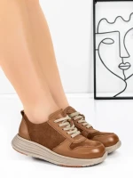Pantofi Sport Dama din piele naturala 16-2 BROWN | FRANCO GERARDO