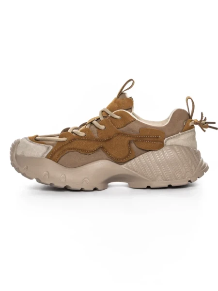 Pantofi Sport Dama din piele naturala 7110 YELLOW-CREAM | FRANCO GERARDO