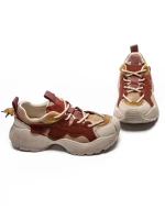 Pantofi Sport Dama din piele naturala 7110 RED-CREAM | FRANCO GERARDO