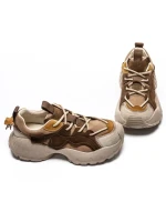 Pantofi Sport Dama din piele naturala 7110 COFFEE-CREAM | FRANCO GERARDO