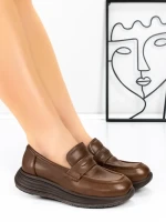 Pantofi Casual Dama din piele naturala 16-7 DARK BROWN | FRANCO GERARDO