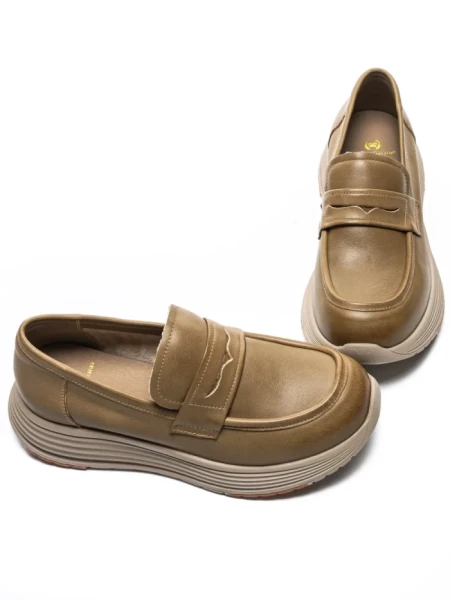 Pantofi Casual Dama din piele naturala 16-7 KHAKI | FRANCO GERARDO