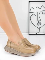 Pantofi Casual Dama din piele naturala 16-7 APRICOT | FRANCO GERARDO