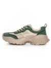 Pantofi Sport Dama din piele naturala 7109 GREEN-CREAM | FRANCO GERARDO