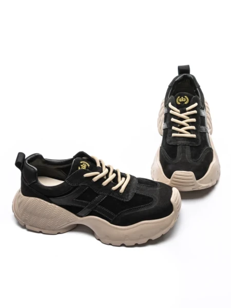 Pantofi Sport Dama din piele naturala 7109 BLACK | FRANCO GERARDO