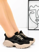 Pantofi Sport Dama din piele naturala 7109 BLACK | FRANCO GERARDO