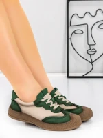 Pantofi Sport Dama din piele naturala 65852 GREEN | FRANCO GERARDO