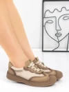 Pantofi Sport Dama din piele naturala 65852 APRICOT | FRANCO GERARDO