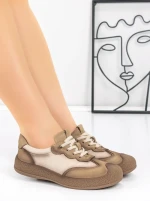 Pantofi Sport Dama din piele naturala 65852 APRICOT | FRANCO GERARDO