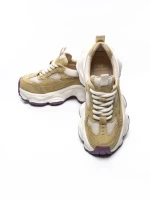 Pantofi Sport Dama din piele naturala HY1333 GREEN-CREAM | FRANCO GERARDO