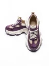 Pantofi Sport Dama din piele naturala HY1333 PURPLE-CREAM | FRANCO GERARDO