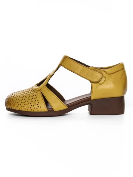 Sandale Dama din piele naturala 1171 YELLOW | FORMATIONE