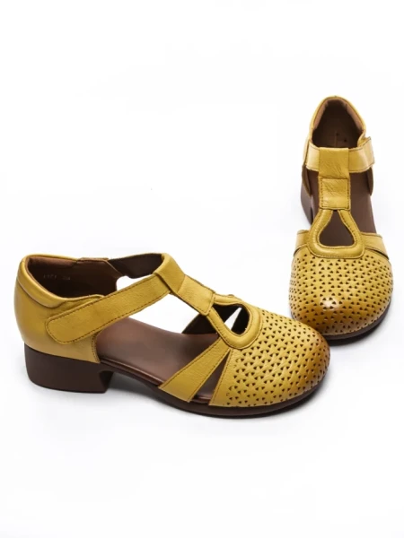 Sandale Dama din piele naturala 1171 YELLOW | FORMATIONE