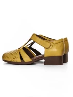 Sandale Dama din piele naturala 1171 YELLOW | FORMATIONE
