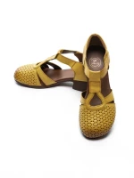 Sandale Dama din piele naturala 1171 YELLOW | FORMATIONE
