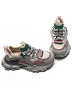 Pantofi Sport Dama din piele naturala Y5758-2 GREY-GREEN | FRANCO GERARDO