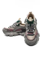 Pantofi Sport Dama din piele naturala Y5758-2 GREY-GREEN | FRANCO GERARDO
