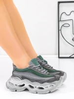 Pantofi Sport Dama din piele naturala HY6376 GREEN | FRANCO GERARDO