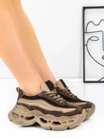 Pantofi Sport Dama din piele naturala HY6376 COFFEE | FRANCO GERARDO