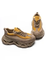 Pantofi Sport Dama din piele naturala HY6376 YELLOW | FRANCO GERARDO