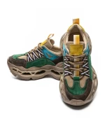 Pantofi Sport Dama din piele naturala HY6383 GREEN-YELLOW | FRANCO GERARDO