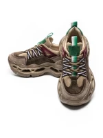 Pantofi Sport Dama din piele naturala HY6383 BROWN-GREEN | FRANCO GERARDO