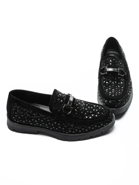 Mocasini Barbati din piele naturala 5NXE78 BLACK | EXCENTRIC SHOES
