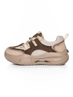 Pantofi Sport Dama din piele naturala 2577 CREAM-COFFEE | FRANCO GERARDO