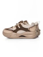 Pantofi Sport Dama din piele naturala 2577 CREAM-COFFEE | FRANCO GERARDO