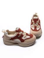 Pantofi Sport Dama din piele naturala 2577 CREAM-RED | FRANCO GERARDO